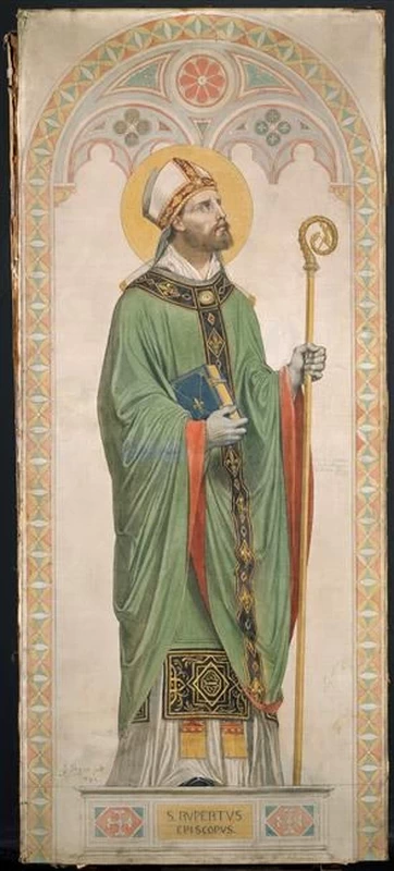 Cartone per le vetrate della Cappella di San Ferdinando San Clemente di Alessandria - san Roberto